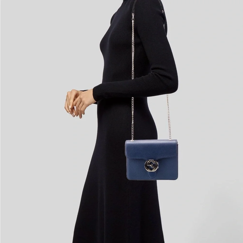 Gucci Blue Leather Shoulder Bag​ - Picture 2 of 5